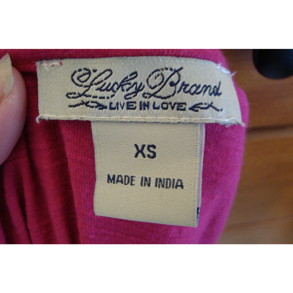 Lucky Brand Magenta Embroidered Tank Top Size XS - Picture 6 of 6